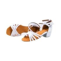 Sapatos De Dança Latinos De Salto Baixo Em Cetim Para Meninas Para Prática E Apresentação De Tango E