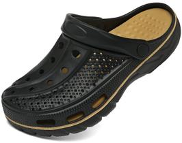 Sapatos de jardim ChayChax Arch Support Clogs Black Gold Unissex