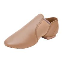 Sapatos de Jazz Stelle Unissex Slip-On de Couro Bege 5MB Sapatos de Jazz Stelle Unissex Slip-On de Couro Bege 5MB