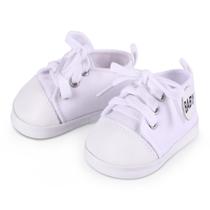 Sapatos de Lona Branca para Boneca Reborn BABESIDE (17-22 polegadas) Sapatos de Lona Branca para Boneca Reborn BABESIDE (17-22 polegadas)
