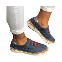 Sapatos de malha respirável Hollow Out para mulheres, calçado feminino, calçado liso, 2022, 2024