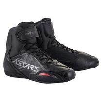 Sapatos de motocicleta Alpinestars Faster-3 pretos para homens tamanho 10