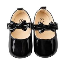 Sapatos De Princesa Com Laço Para Bebês Meninas, Solado Macio Antiderrapante Em PU, Primeiros Passos