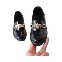 Sapatos De Princesa Em Couro Preto Para Meninas, Sola Macia, Moda Infantil De Outono, Estilo Sapatos De Princesa Em Couro Preto Para Meninas, Sola Macia, Moda Infantil De Outono, Estilo