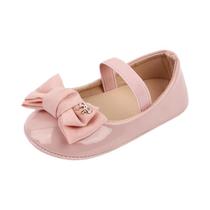 Sapatos De Princesa Para Bebês Primavera Verão 2025 Em Couro Com Laço E Sola Macia Para Aprender a