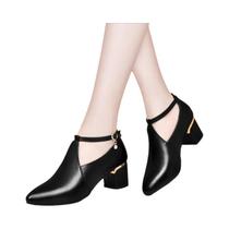 Sapatos De Salto Alto Femininos, Bonitos E Doces, Com Fivela, Salto Quadrado, Para Escritório,