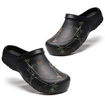 Sapatos de segurança antiderrapantes masculinos Chef Clogs MEIAGDT preto-40