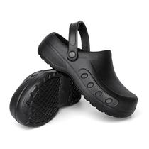 Sapatos de segurança antiderrapantes masculinos Chef Clogs MEIAGDT pretos 50