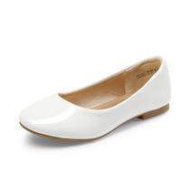 Sapatos de Vestir para Meninas DREAM PAIRS Sapatilhas Bailarinas Brancas Slip-On Sapatos de Vestir para Meninas DREAM PAIRS Sapatilhas Bailarinas Brancas Slip-On