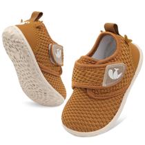 Sapatos descalços para bebês FEETCITY Slip On, marrons