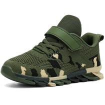 Sapatos DLWKIPV, tênis infantis, tênis de corrida, tamanho 11, Camou