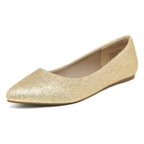 Sapatos DREAM PAIRS Femininos Sapatilhas Bico Fino Dourado Tamanho 39 Sapatos DREAM PAIRS Femininos Sapatilhas Bico Fino Dourado Tamanho 39