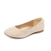 Sapatos DREAM PAIRS Sapatilhas Bailarinas Slip-On para Meninas Douradas