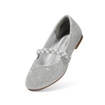Sapatos DREAM PAIRS Sapatilhas Mary Jane Prata com Glitter e Pérolas nº 6