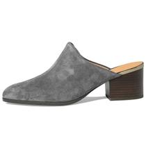 Sapatos Dystralix, sandálias femininas Grey Suede Mule, tamanho 7,5