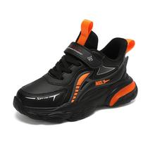 Sapatos EGMPDA Sport Running Fashion Tênis para crianças preto/laranja
