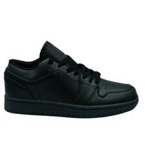 Sapatos escolares, bota de tornozelo, material sintético unissex preto