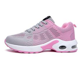 Sapatos Esportivos Casuais Respiráveis Femininos Rosa