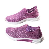 Sapatos Esportivos De Malha Respirável Feminino Sola Macia Tênis Casuais Moda Apartamentos 2024