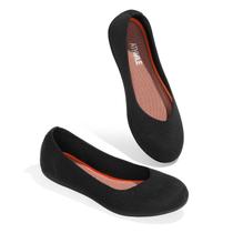 Sapatos Femininos ATHMILE Sapatilha Tricô Preto Tamanho 9