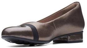 Sapatos femininos Clarks Juliet Monte Pump em couro de estanho 7,5 EUA