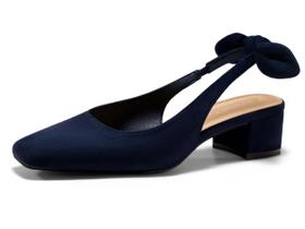 Sapatos femininos Coutgo Chunky de salto baixo Slingback Pumps Navy 9.5 Sapatos femininos Coutgo Chunky de salto baixo Slingback Pumps Navy 9.5