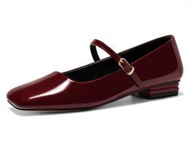 Sapatos femininos Coutgo Mary Jane Flats, cor de vinho, tamanho 9,5