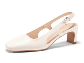 Sapatos femininos Coutgo Slingback Chunky, de salto baixo, tamanho 6, bege Sapatos femininos Coutgo Slingback Chunky, de salto baixo, tamanho 6, bege