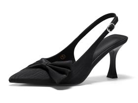 Sapatos femininos Coutgo Slingback de salto alto tamanho 6,5 pretos Sapatos femininos Coutgo Slingback de salto alto tamanho 6,5 pretos
