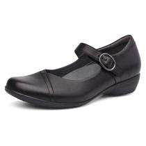 Sapatos femininos Dansko Fawna Mary Jane de couro preto 36-37EU