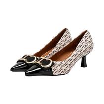 Sapatos Femininos De Salto Alto Com Estampa De Letras, Estilo Clássico, Versáteis E Elegantes, Com Sapatos Femininos De Salto Alto Com Estampa De Letras, Estilo Clássico, Versáteis E Elegantes, Com