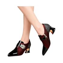 Sapatos Femininos De Salto Alto Em Couro PU Verde Com Bico Fino, Sapatos Pretos Elegantes Para Sapatos Femininos De Salto Alto Em Couro PU Verde Com Bico Fino, Sapatos Pretos Elegantes Para