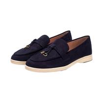 Sapatos Femininos De Veludo Com Bico Redondo, Mocassins Clássicos, Novidade De Outono