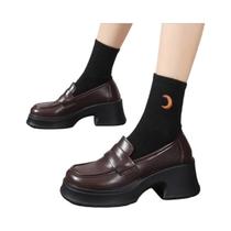 Sapatos Femininos Estilo Mary Jane Com Plataforma, Estilo Britânico, Slip On, Estilo Japonês JK,