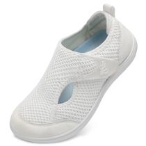 Sapatos femininos LeisFit, largos ajustáveis, brancos para diabéticos, tamanho 9