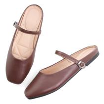 Sapatos femininos Mary Jane Mules TN TANGNEST com bico quadrado retrô