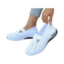 Sapatos Femininos Ortopédicos Confortáveis De Malha Vazada, Estilo Slip-on, Para Caminhada, Casuais,