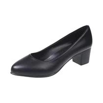 Sapatos Femininos Pretos De Couro Genuíno Com Salto Baixo, Confortáveis E Formais Sapatos Femininos Pretos De Couro Genuíno Com Salto Baixo, Confortáveis E Formais