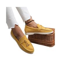 Sapatos Femininos Retro De Couro Macio, Confortáveis, Com Sola Grossa E Design Simples