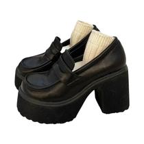 Sapatos Femininos Retro De Salto Alto Com Solado Grosso, Mary Jane, Cor Sólida, Luxuosos Para Uso