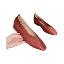 Sapatos Femininos Retro De Verão Com Bico Quadrado Verde Mary Janes, Flats De Salto Baixo Com Solado Sapatos Femininos Retro De Verão Com Bico Quadrado Verde Mary Janes, Flats De Salto Baixo Com Solado