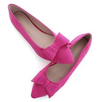 Sapatos femininos SAILING LU com bico fino, rosa choque, tamanho 4.5