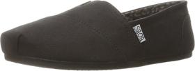 Sapatos femininos Skechers Bobs Plush Peace & Love, pretos, largos, 7 EUA