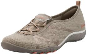Sapatos femininos Skechers Breathe Easy-A Look, cinza, tamanho 9,5 EUA