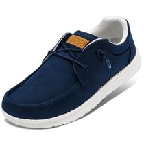 Sapatos femininos STQ Slip-On Boat, Navy Orthopaedic US 7.5
