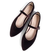 Sapatos femininos Stunner Mary Jane Flats com bico fino retrô Sapatos femininos Stunner Mary Jane Flats com bico fino retrô