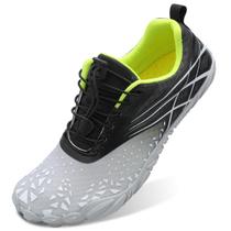 Sapatos impermeáveis L-RUN Barefoot Aqua Shoes cinza para homens/mulheres