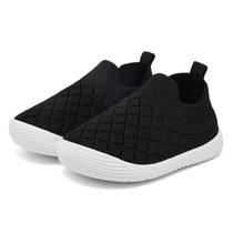 Sapatos infantis MORENDL, meia de caminhada antiderrapante, respirável, preta