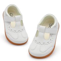 Sapatos LeisFit Toddler Girls Mary Jane, vestido branco, tamanho 5