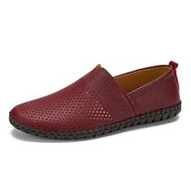 Sapatos Loafer Mitvr de couro genuíno para homens Wine Red 42EU Sapatos Loafer Mitvr de couro genuíno para homens Wine Red 42EU